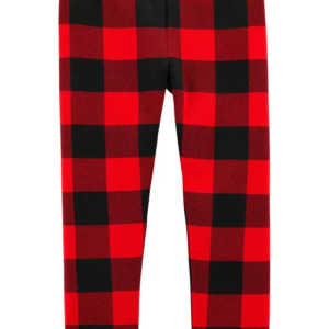 Pantalon Freezado Rojo Cuadros - 12 Meses