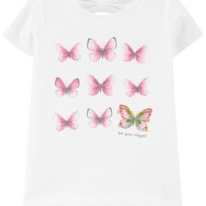 Remera MC Blanca Mariposa - 4 Años