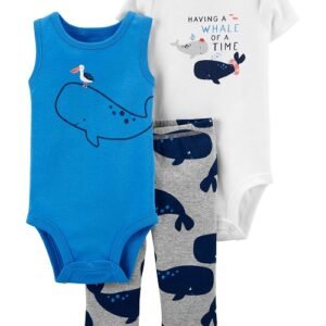 Set 3 Piezas Ballena - 24 Meses