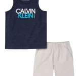 Set Remera MC Azul + Short Kaki - 5 Años