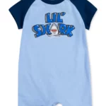 Romper Celeste Shark Hurley- 3 Meses