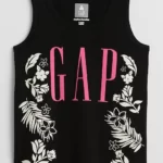 Remera GAP Negro/Rosa - 3 Años