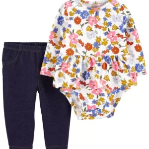 Set 2 Piezas Floral - 3 Meses